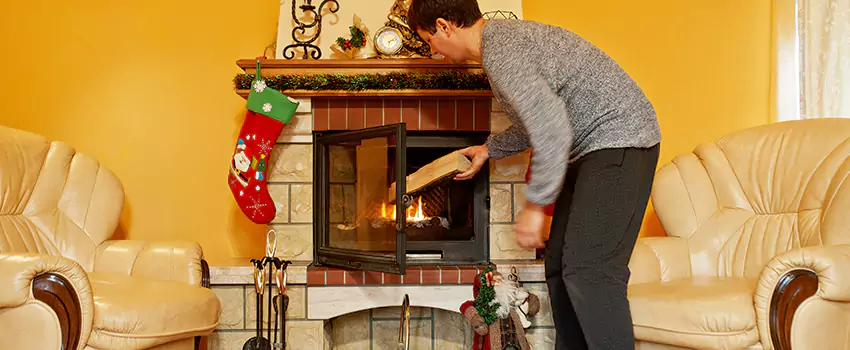 Rusted Metal Fireplace Restoration in Lawrence, Kansas
