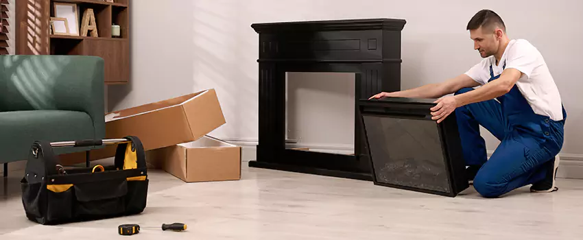 Old Rusted Metal Fireplace Repair And Replacement in Lawrence, KS